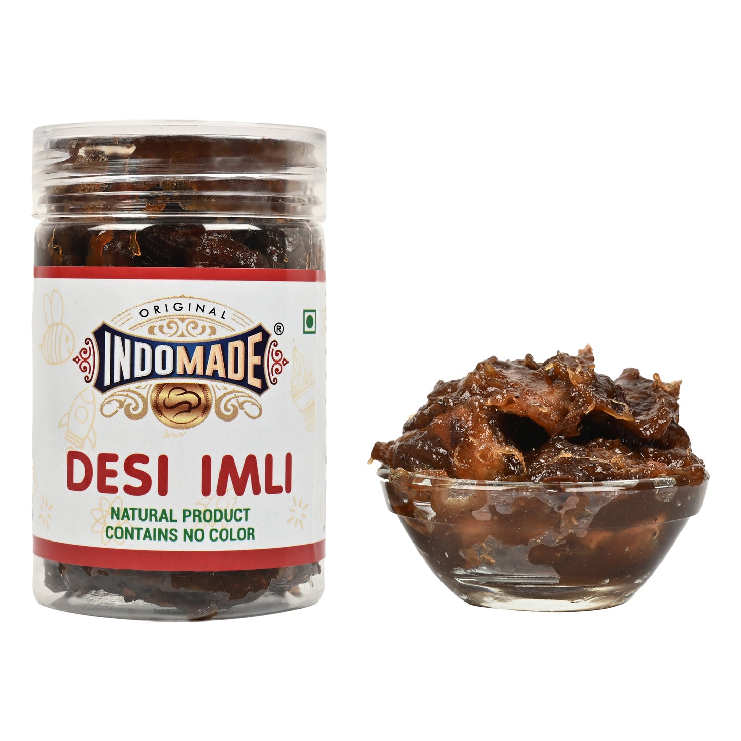 Indomade Desi Imli | Sweet and Tangy Imli | (Pack of 2) with Jaggery Mix | 125 Grams each