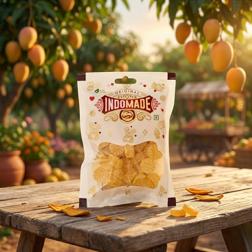 Indomade Original Mango-Bonbons 100 g – Fruchtige Mango-Hartkaramellen