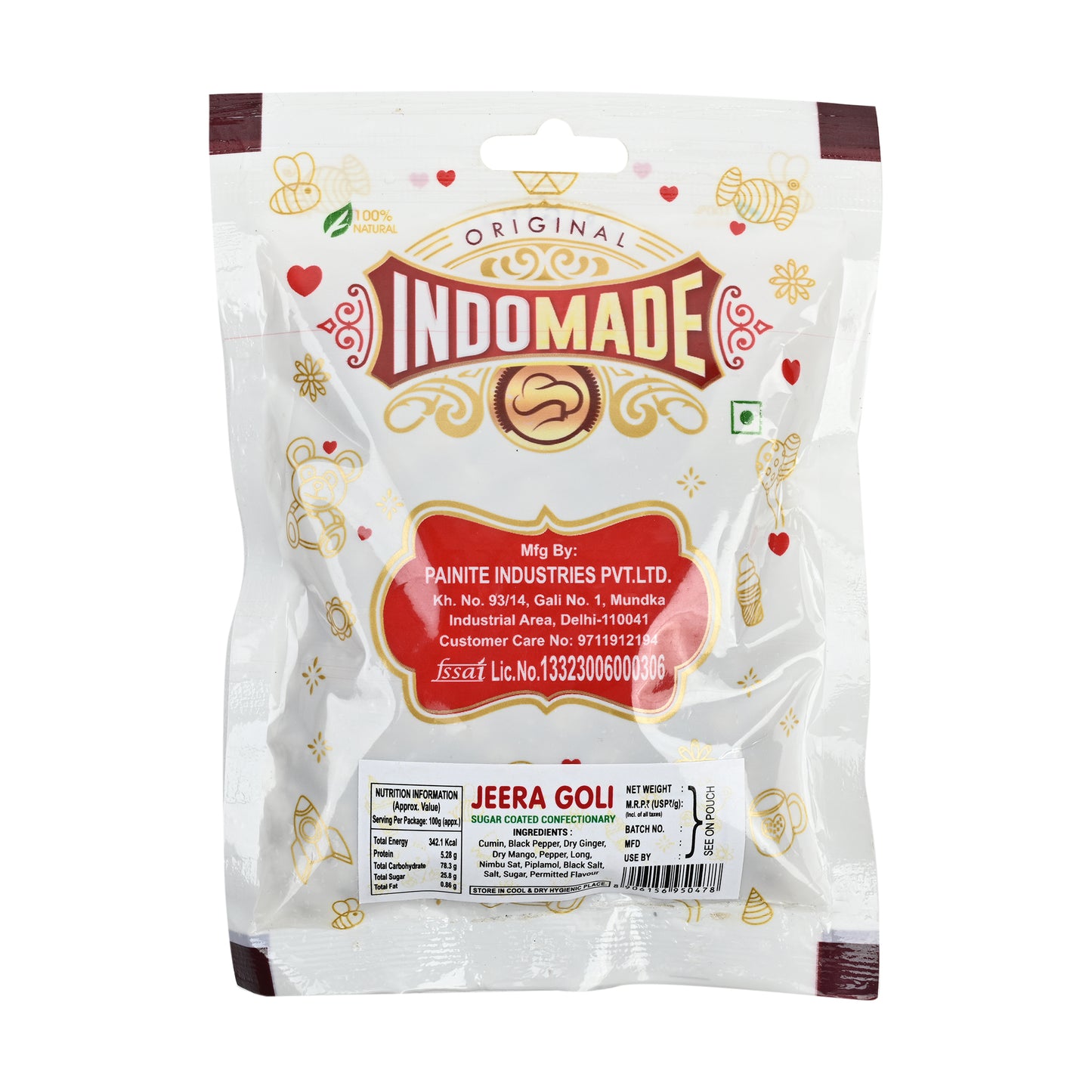 Indomade Jeera Goli 100 g – Würzige Kümmelbonbons nach traditioneller Rezeptur