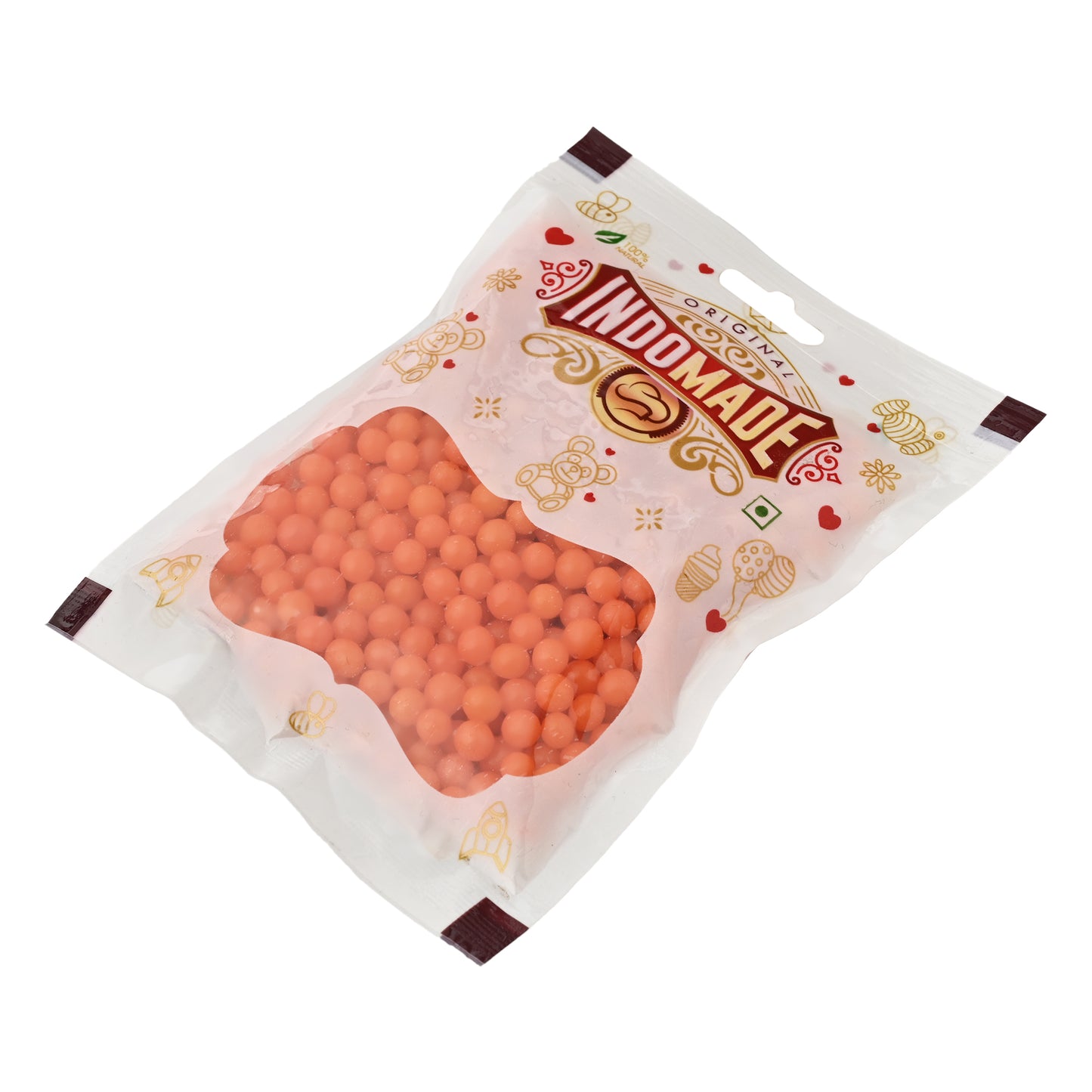 Indomade Orange Fruit Ball Candy – Crunchy & Fruity Bite-Sized Treats