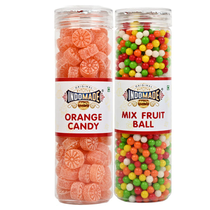 Multicolor Mix Fruit Ball | Mouth Freshener  | 250G After Meal Pack Of 2 Jar | Flavour Orange Guava Mango Pomegranate And Litchi