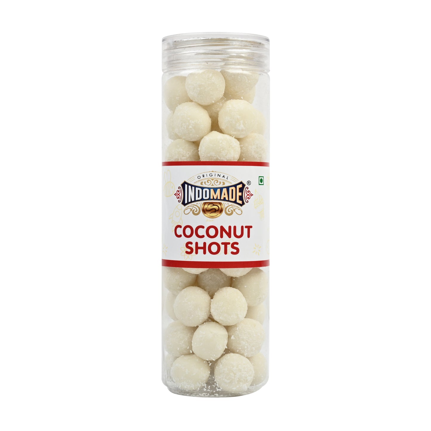 White Original Coconut Shots Candy (Pack of 4) Flavour Coconut Sweet 250 Grams
