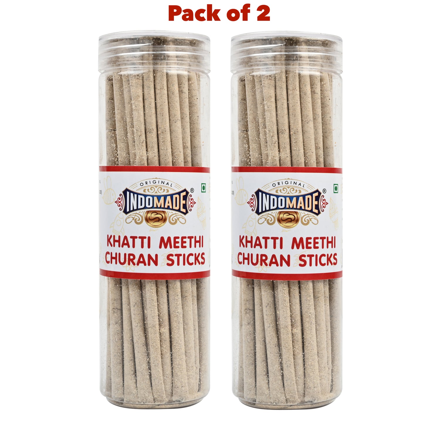Indomade  Khatti Meethi Churan Sticks | Mouth Freshner Sweet And Sour Digestive Churan Sticks 150G | Pack of 2