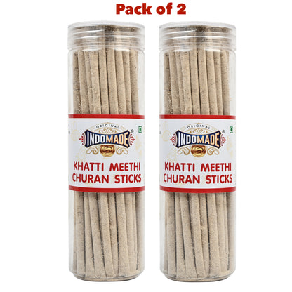 Indomade  Khatti Meethi Churan Sticks | Mouth Freshner Sweet And Sour Digestive Churan Sticks 150G | Pack of 2