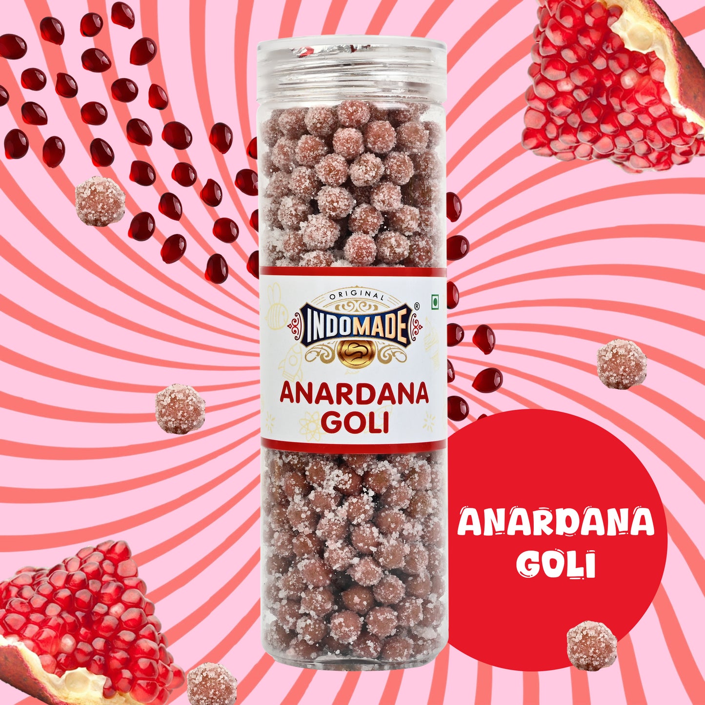 🍎 Anardana Goli 220g | Tangy Pomegranate Digestive Candy | Chatpata Desi Treat