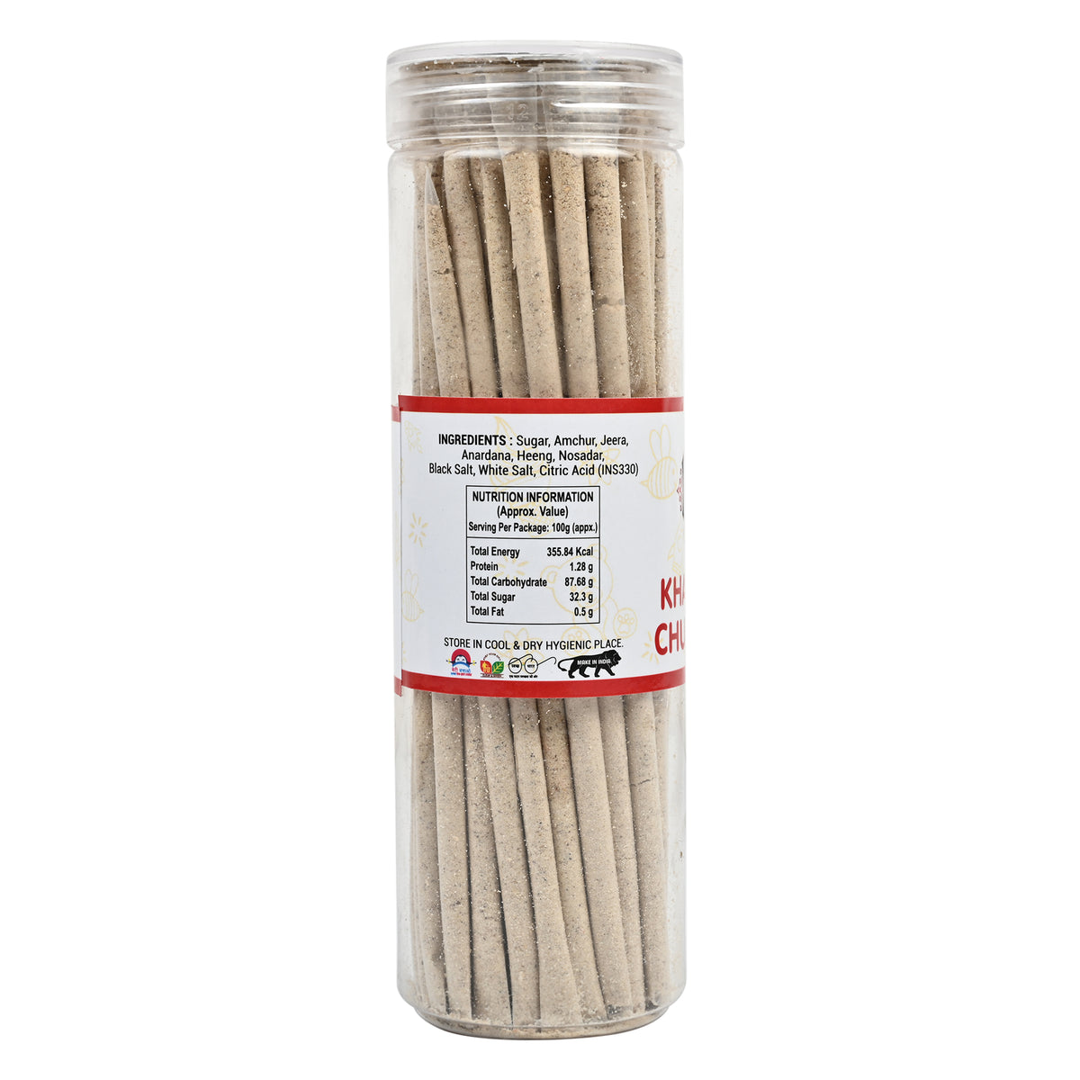 Brown And Orange Desi Imli Khatti Meethi Churan Sticks Orange Candy Mouth Freshener After Meal Pack Of 3 250Grams