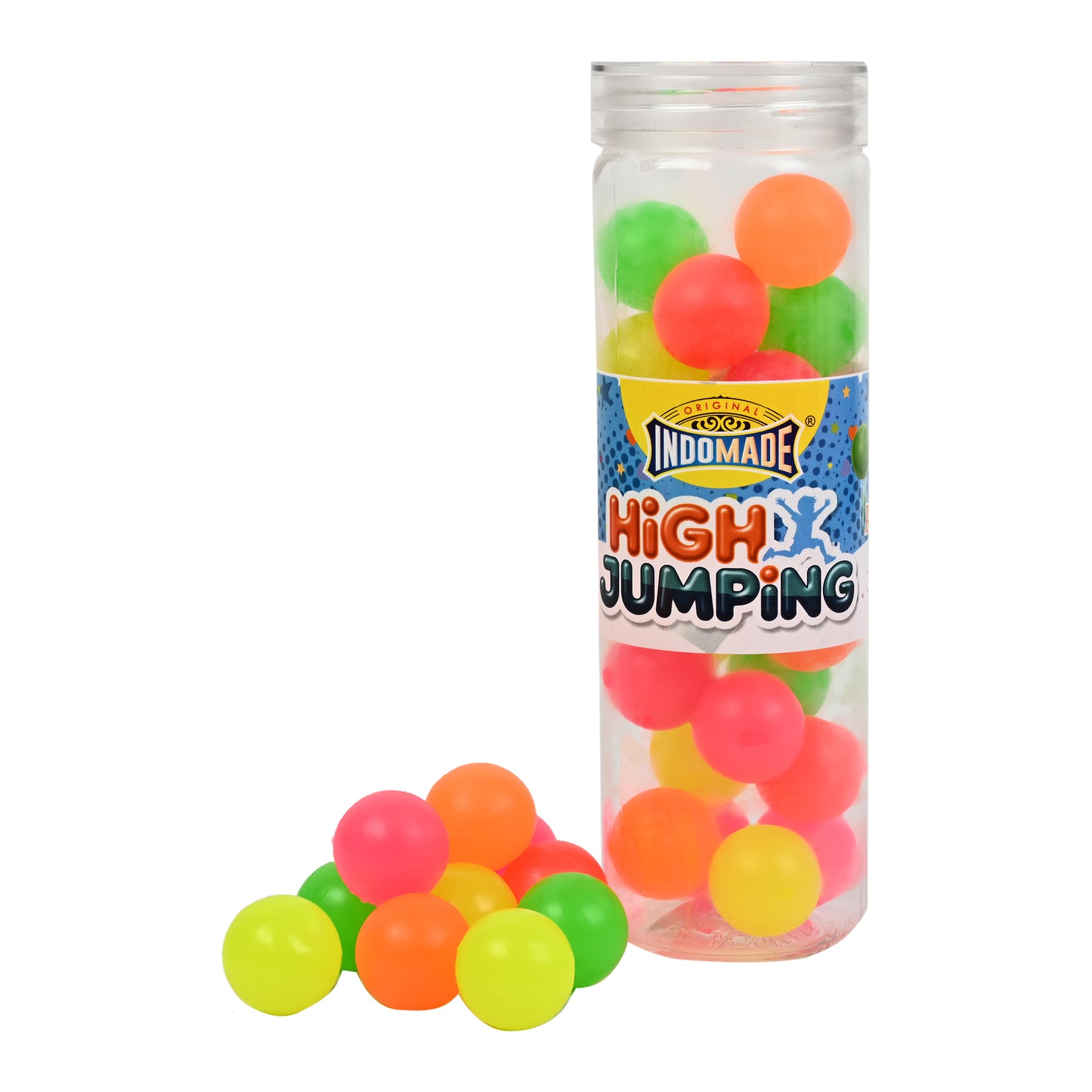 Indomade High Jumping Ball Candy – Colorful Fruity Bouncing Candy Balls