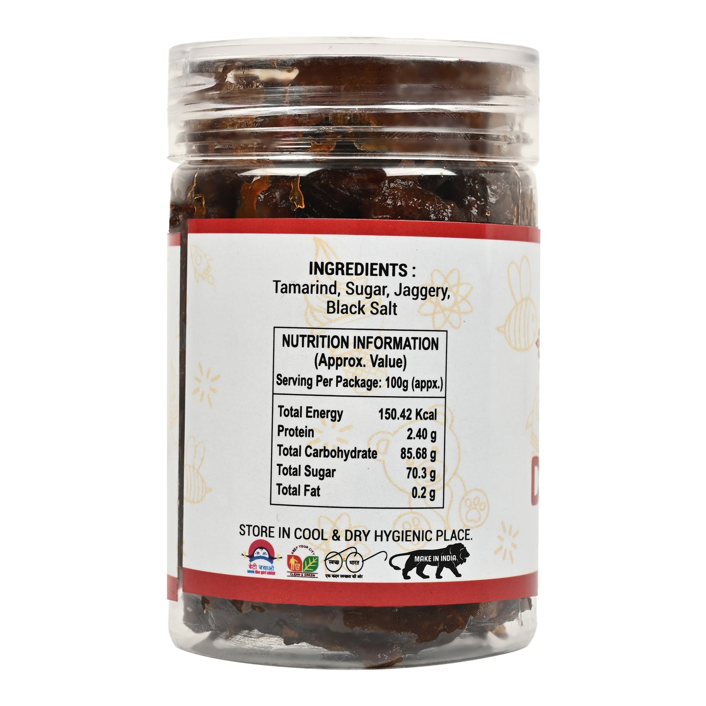 Indomade Desi Imli – Natural Tamarind Delight (No Added Color)(125G)