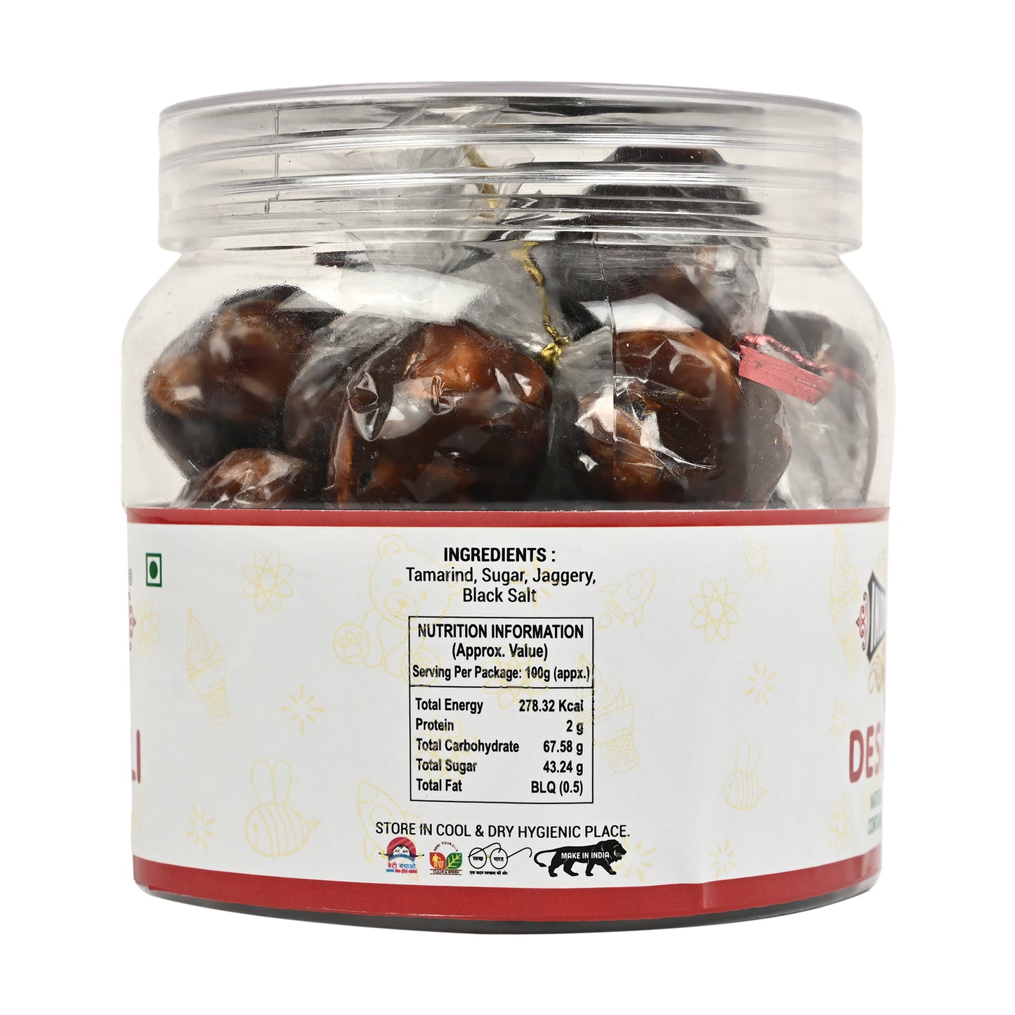 : Indomade Desi Imli – Natural Tamarind Candy (No Added Color)(400G)