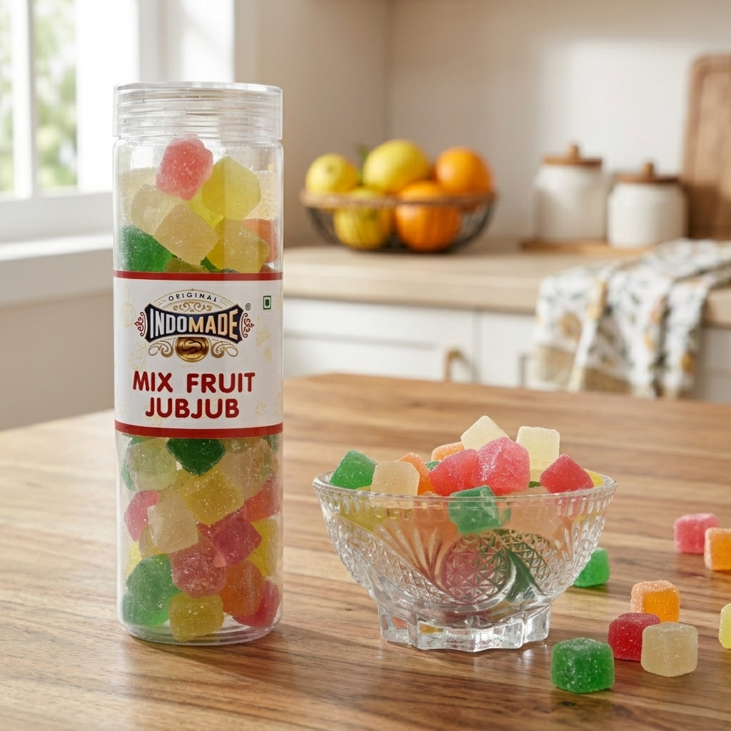 Indomade Mix Fruit Jubjub – Soft & Chewy Fruit-Flavored Jelly Candy