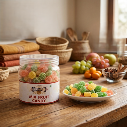 Indomade Mix Fruit Candy – Premium Assorted Fruit-Flavored Candy Jar