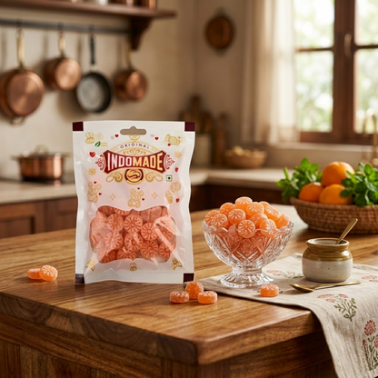 Indomade Orange Candy: Bursting with Citrus Magic!(100g)