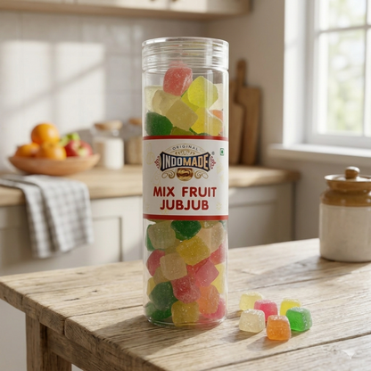 Indomade Mix Fruit Jubjub – Soft & Chewy Fruit-Flavored Jelly Candy