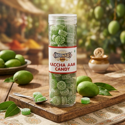 Indomade Kaccha Aam Candy 250 g – Fruchtige Bonbons mit Geschmack nach grüner Mango