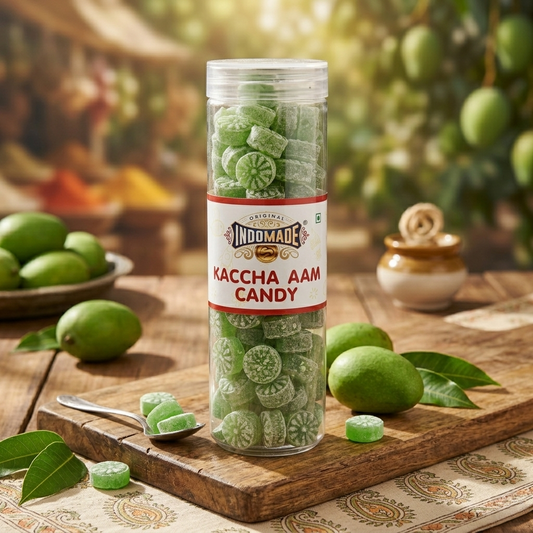 Indomade Kaccha Aam Candy 250 g – Fruchtige Bonbons mit Geschmack nach grüner Mango