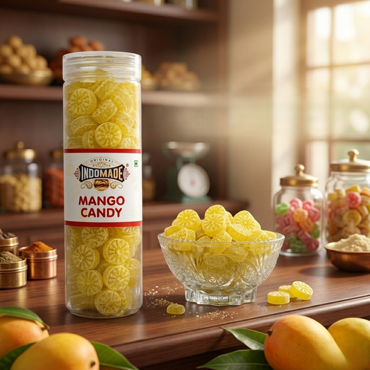 Indomade Original Mango Candy 250 g – Fruchtige Mango-Bonbons in praktischer Dose