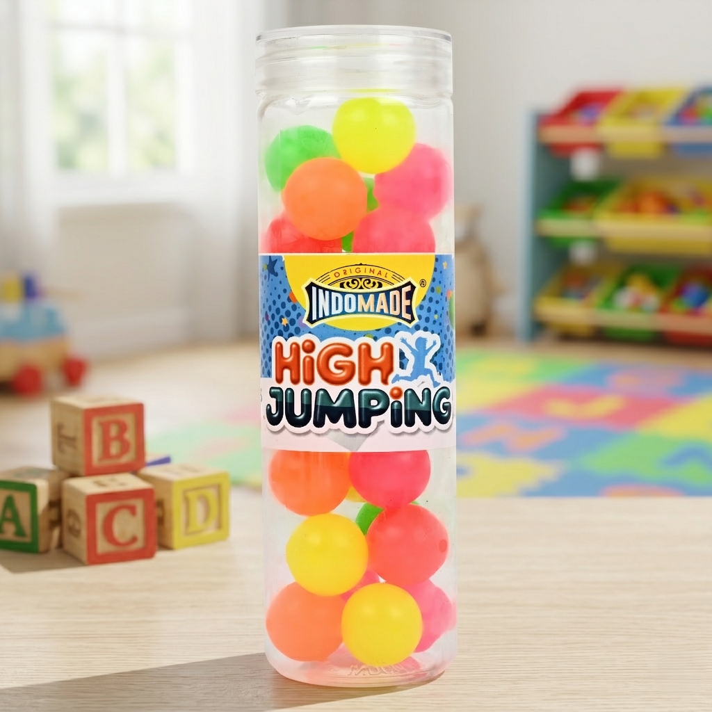Indomade High Jumping Ball Candy – Colorful Fruity Bouncing Candy Balls