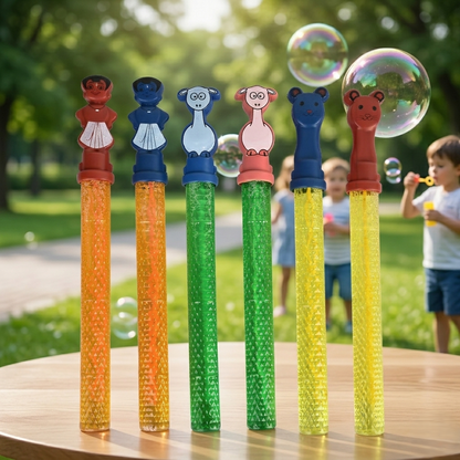 🫧 Rainbow Bubble Fun Sticks | Outdoor Bubble Toy for Kids Age 5+ | Easy Grip Bubble Wand Set