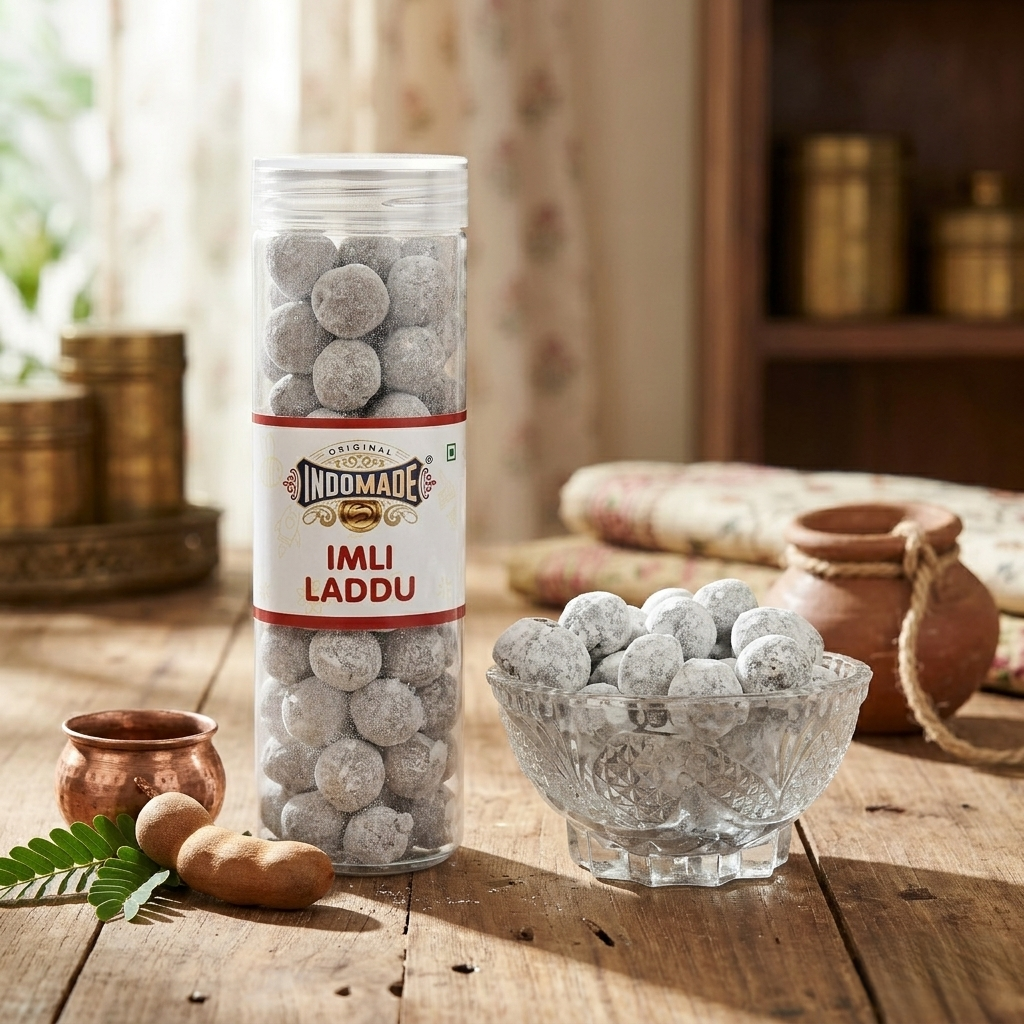 Indomade Imli Laddu – Traditional Tamarind Candy Balls | Sweet, Tangy & Chatpata Treat(250g)