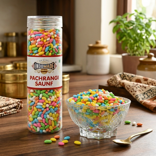 Indomade Pachrangi Saunf – A Refreshing Burst of Tradition!(250G)
