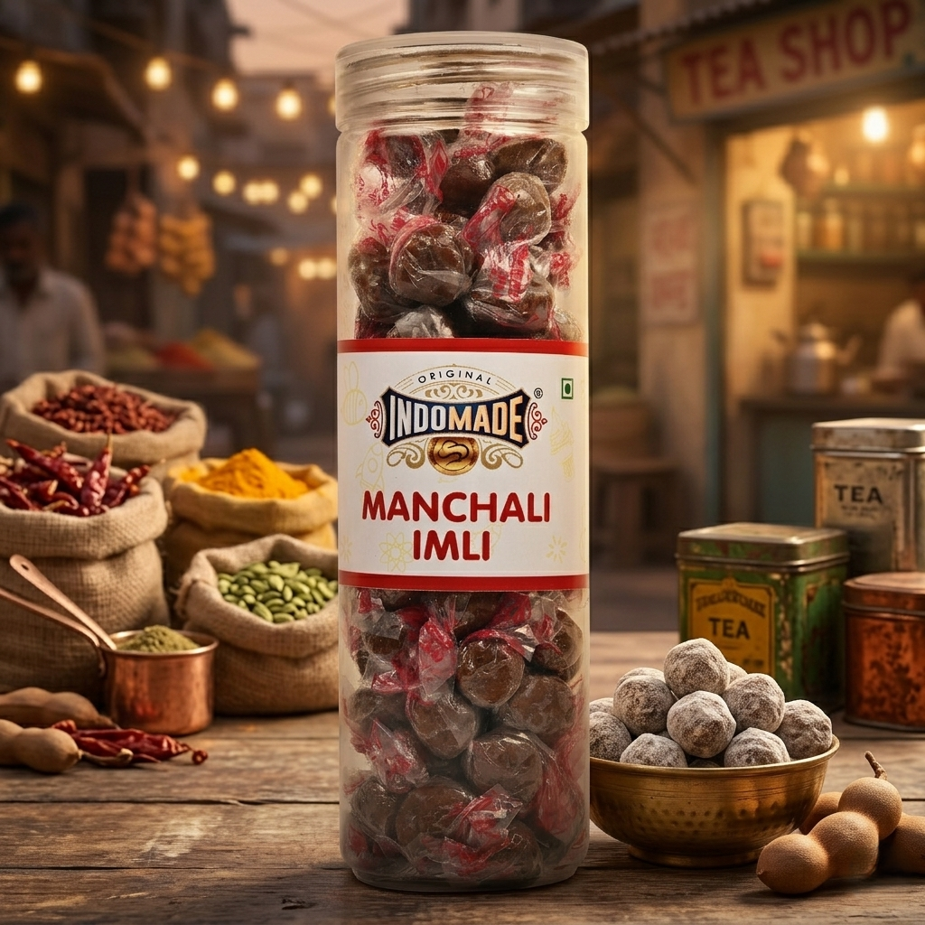 Indomade Manchali Imli 200 g – Würzig-süße Tamarinden-Bonbons