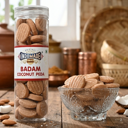 🥥 Badam Coconut Peda | Premium Almond & Coconut Traditional Indian Sweet