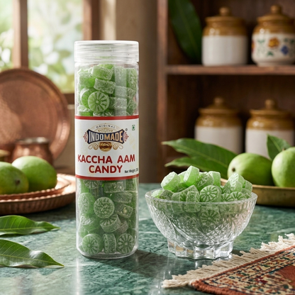 Indomade Kaccha Aam Candy 250 g – Fruchtige Bonbons mit Geschmack nach grüner Mango