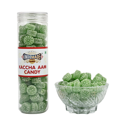 Indomade Kaccha Aam Candy and Imli Laddu After Meal Mouth Freshner | 250G Pack Of 2 Jar