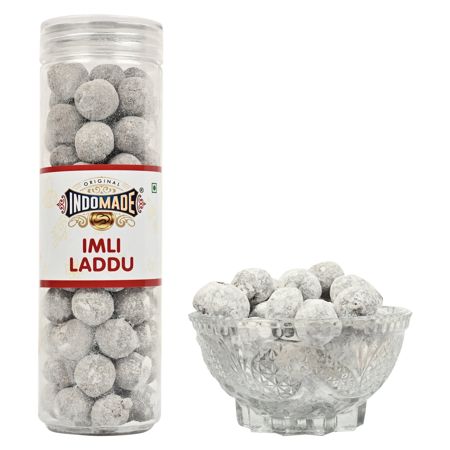 Indomade Kaccha Aam Candy and Imli Laddu After Meal Mouth Freshner | 250G Pack Of 2 Jar