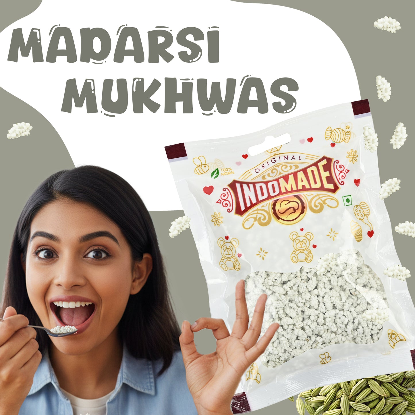 Indomade Madrasi Mukhwas 100 g – Traditionelle indische Mund-Erfrischung