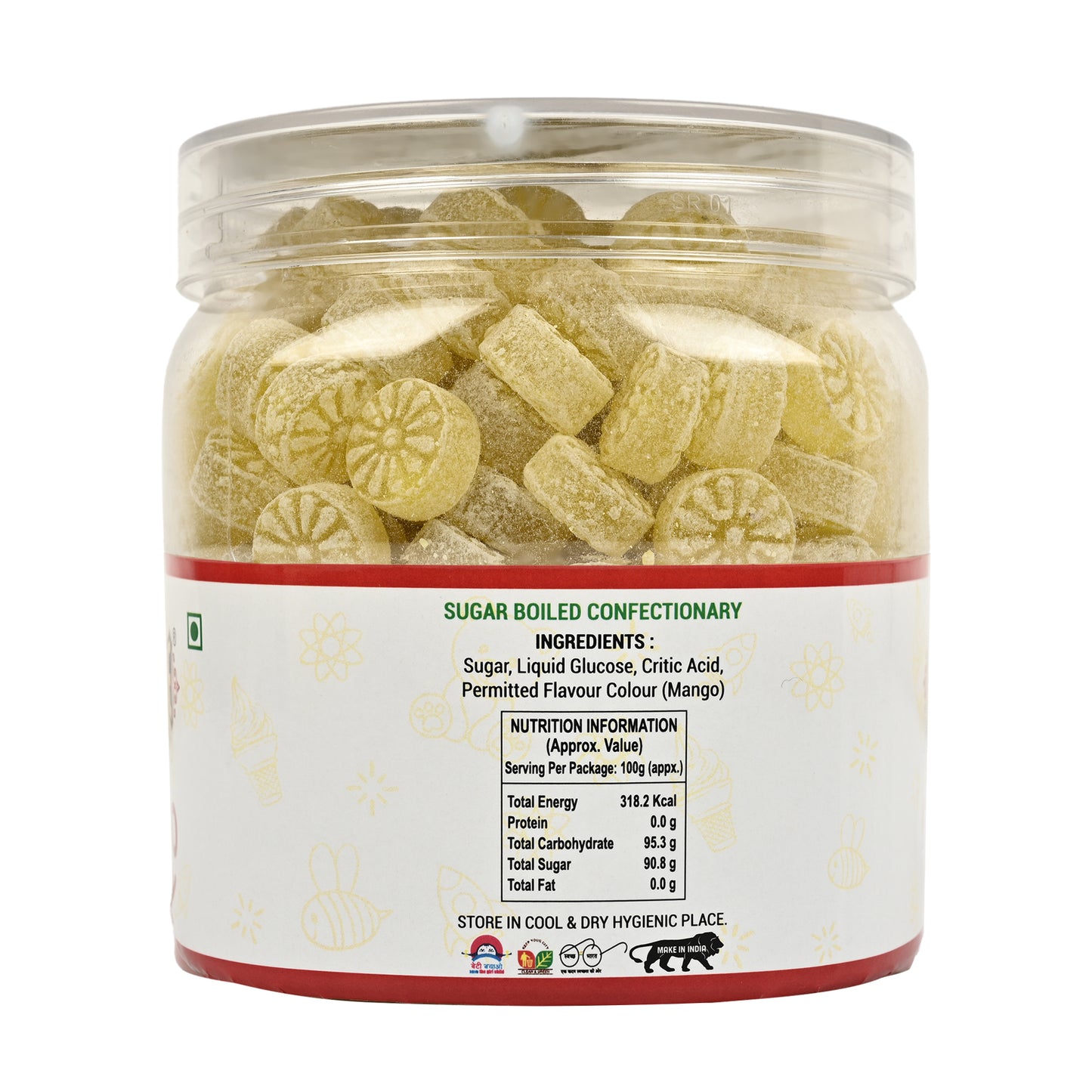 Indomade Original Mango Candy 500 g – Fruchtige Mango-Bonbons in Vorratsdose