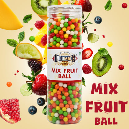 Indomade Mix Fruit Ball – Colorful Fruity Candy Balls | Crunchy & Delicious Treat