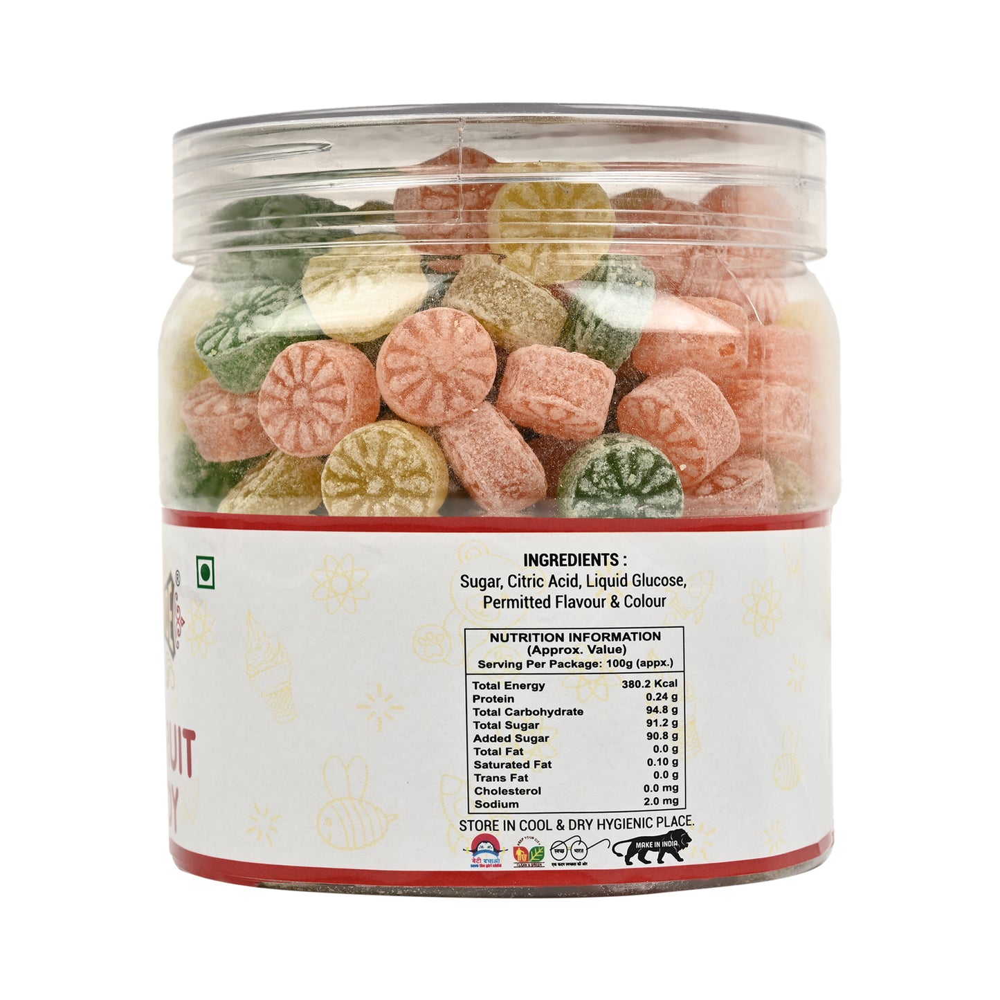 Indomade Mix Fruit Candy – Premium Assorted Fruit-Flavored Candy Jar