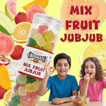 Indomade Mix Fruit Jubjub – Soft & Chewy Fruit-Flavored Jelly Candy