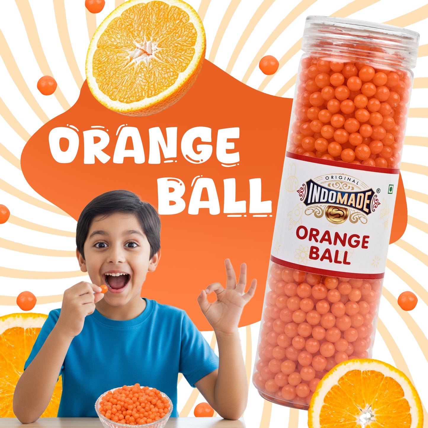 Indomade Orange Ball – Taste the Nostalgia of Childhood!(250G)