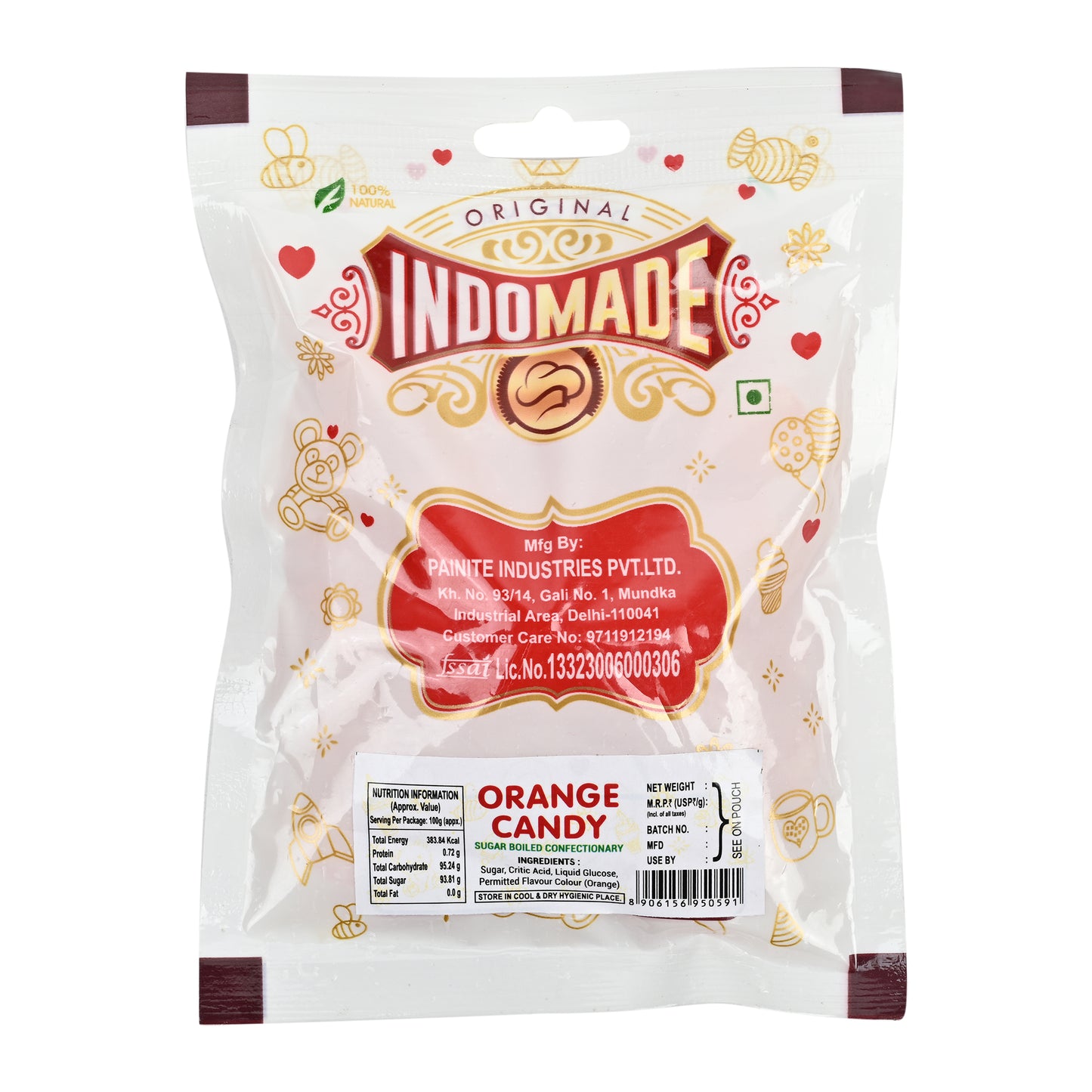 Indomade Orange Candy: Bursting with Citrus Magic!(100g)