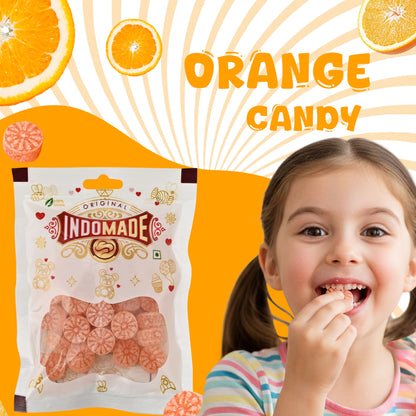 Indomade Orange Candy: Bursting with Citrus Magic!(100g)