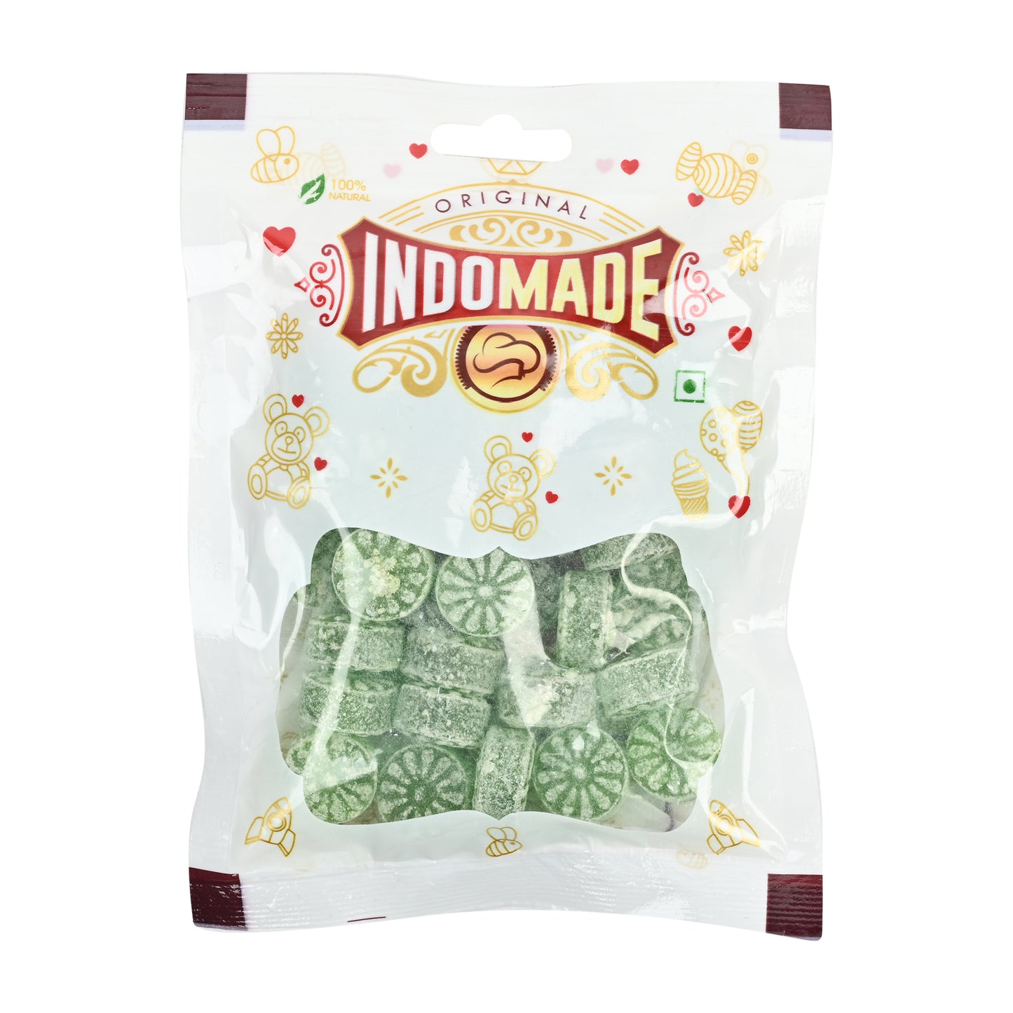 Indomade Original Kaccha Aam Candy | Tangy Mango Flavour 100G Premium Small Packing | Green