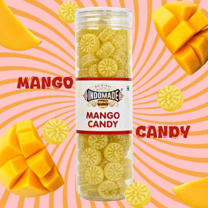 Indomade Mango Candy and Chatpati Candy After Meal Mouth Freshner | 250G Pack Of 2 Jar | Black candy