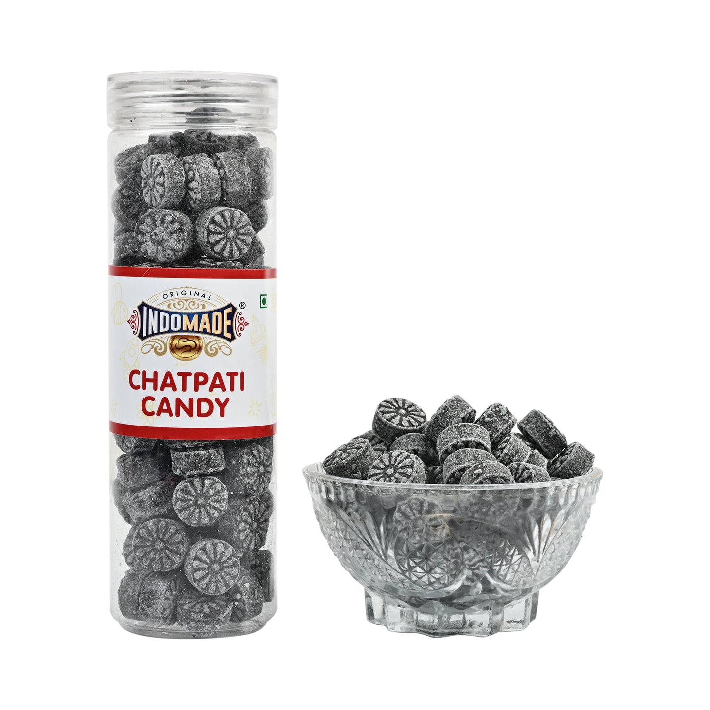 Indomade Mango Candy and Chatpati Candy After Meal Mouth Freshner | 250G Pack Of 2 Jar | Black candy