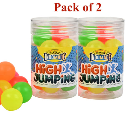 Multicolor Original High Jumping Bouncing Ball | 12Pcs Fun Toy Multicolor Ball Above 5 Years  (Pack Of 2 Jar)