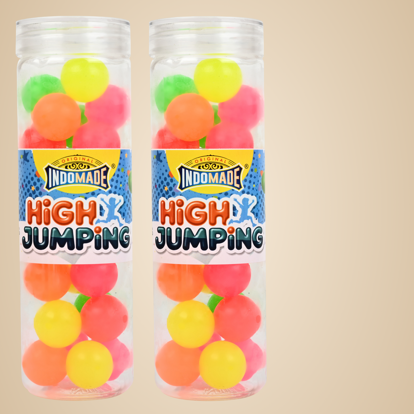 Multicolor Original High Jumping Bouncing Ball | 25 Pcs Fun Toy Multicolor Ball Above 5 Years | (Pack Of 2)