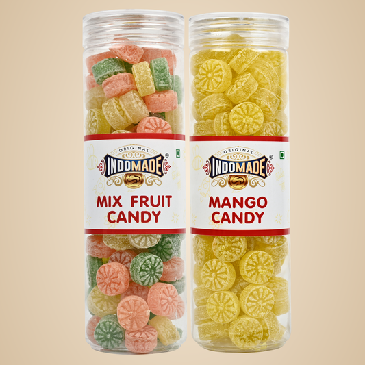 Multicolor Mango Candy Mix Fruit Candy After Meal Mouth Freshner Khatta Meetha Candy 250G Pack Of 2 Jar Flavour