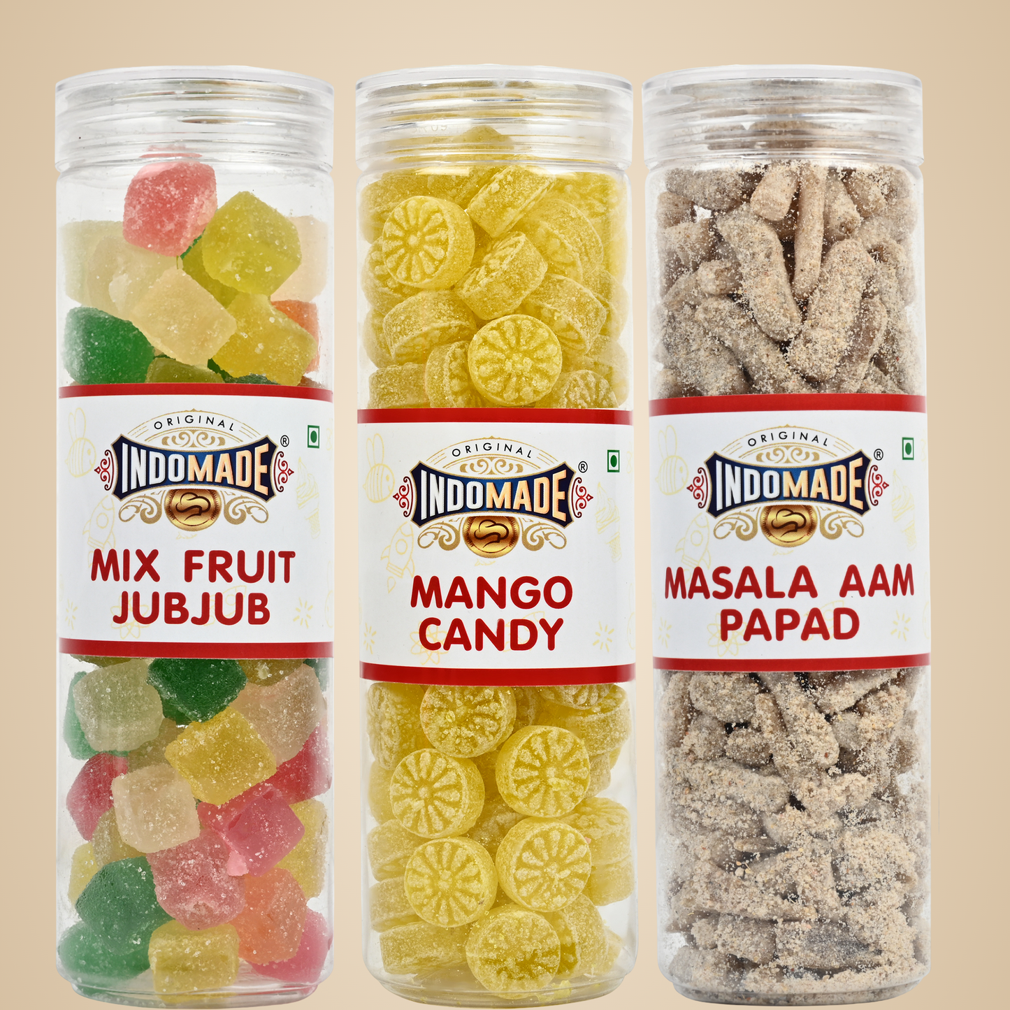 Multicolor Mango Candy Mix Fruit Jub Jub Masala Aam Papad Meal Pack Of Mouth Freshner Khatta Meetha Candy 250G After 3 Flavours Pouch