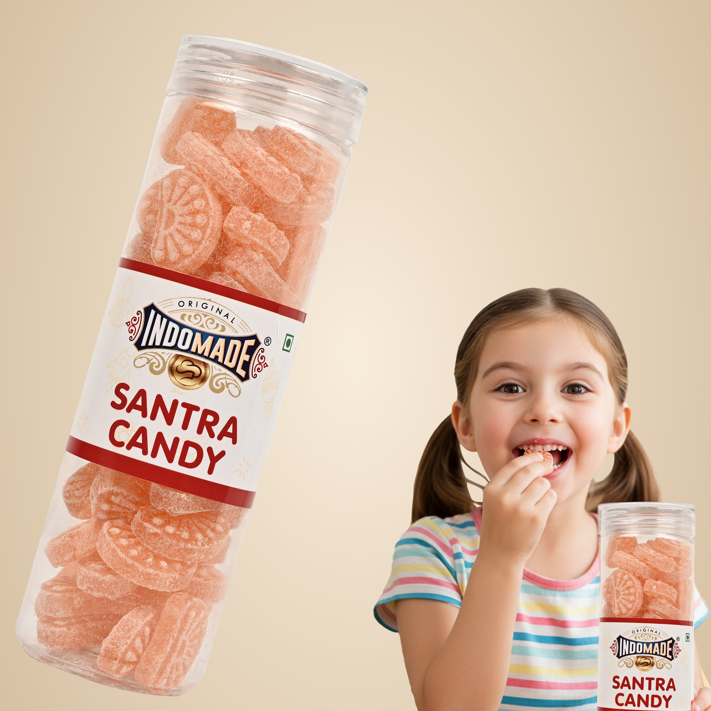 Orange Santra Candy After Meal | Mouth Freshner Khatta Meetha Candy 250G