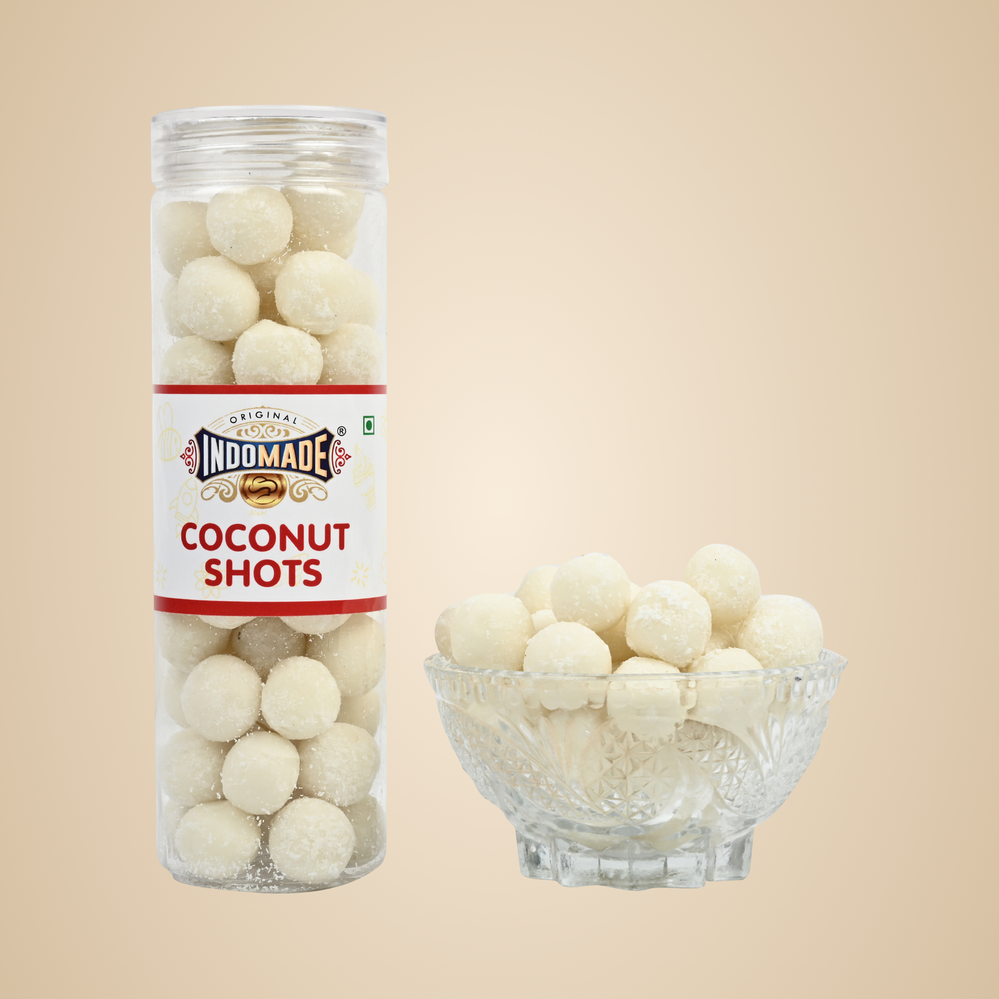 White Original Coconut Shots Candy (Pack of 4) Flavour Coconut Sweet 250 Grams