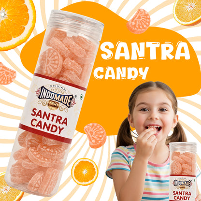 Orange And Yellow Mango Candy Santra Candy Mouth Freshner Khatta Meetha Candy 250G After Meal Pack Of 2 Jar Flavor