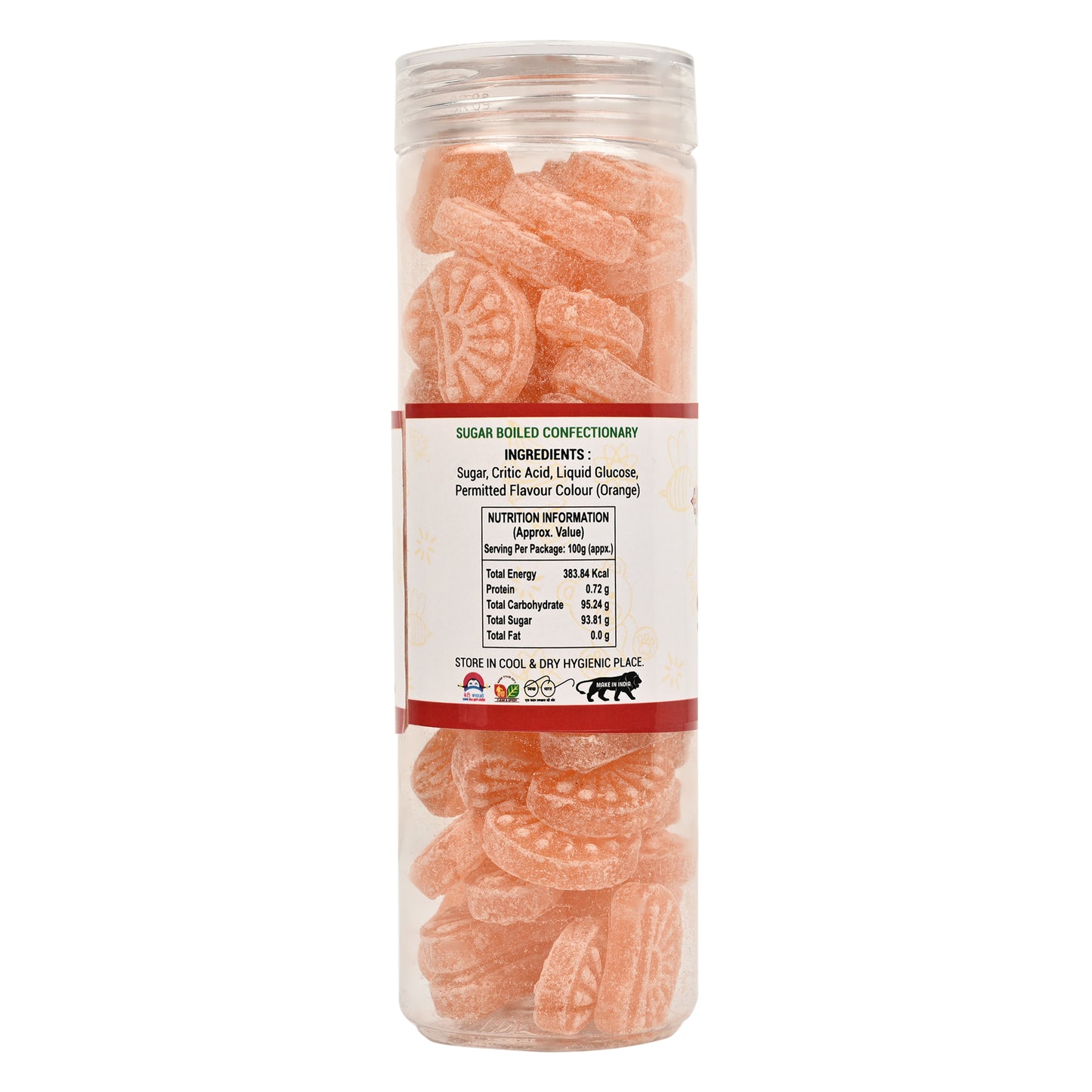 Orange And Yellow Mango Candy Santra Candy Mouth Freshner Khatta Meetha Candy 250G After Meal Pack Of 2 Jar Flavor