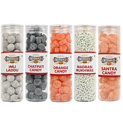 Multicolor Candy Chatpati Candy Imli Laddu Churan Sticks Madrasi Mukhwas Mouth Freshener Khatta Meetha Candy 250G After Meal Pack Of 5 Flavours